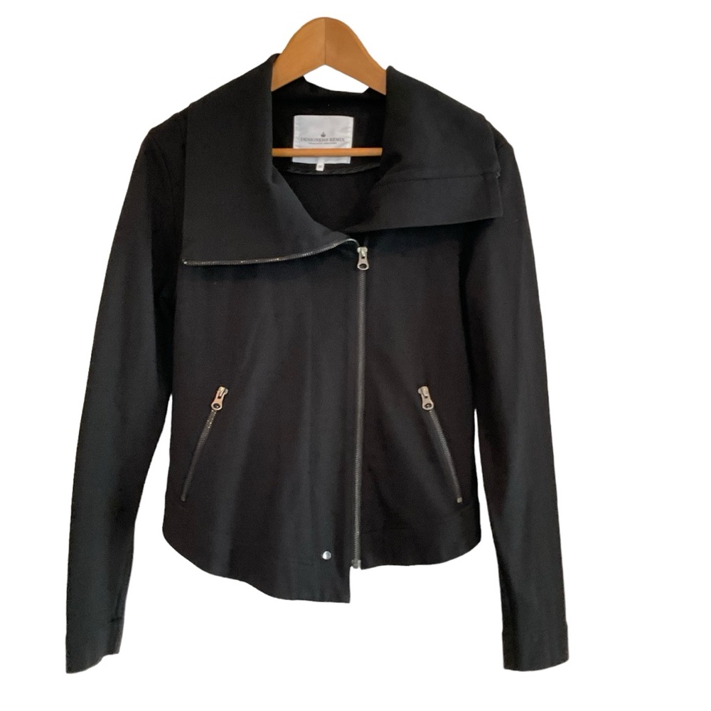 Designer Remix Charlotte Eskildsen Knit Moto Jacket Women’s EU 36 US S/6